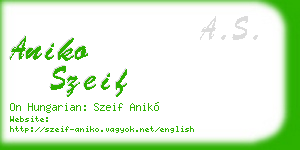 aniko szeif business card
